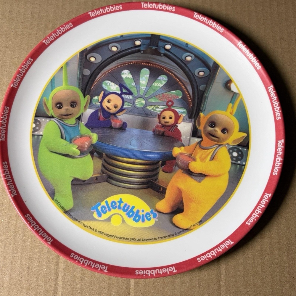 Vintage 1998 Zak Designs Teletubbies Melamine Plate Tinky Winky Dipsy